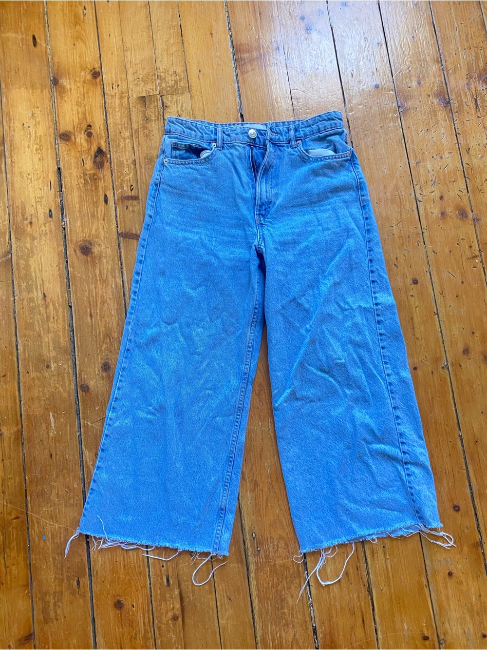 Zara Blue Wide-Leg Women's Jeans